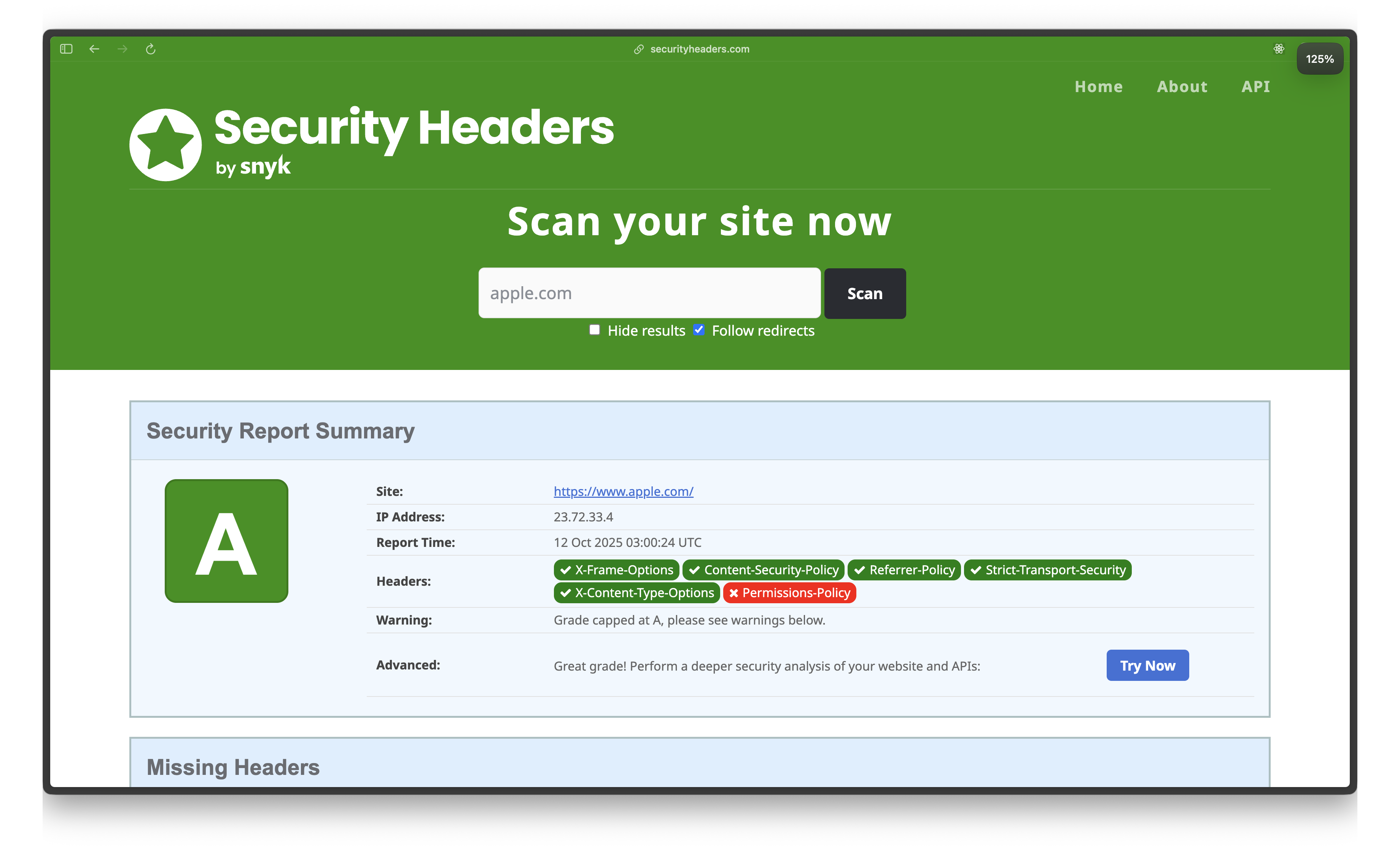 apple's security headers - learn from the best